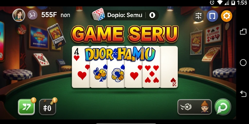 Tampilan gameplay seru dalam 555F yang memikat.