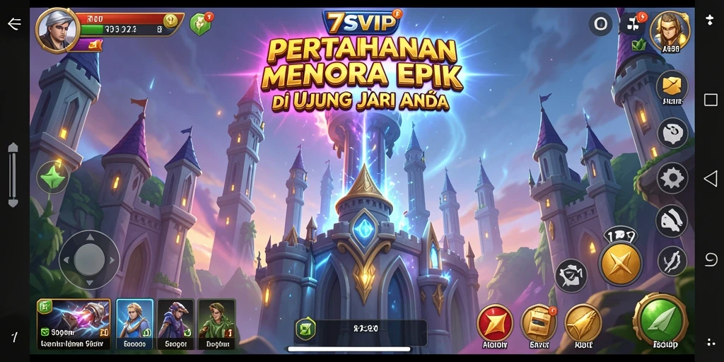 Gameplay menyerukan strategi menara melawan serangan musuh.
