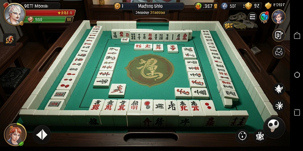 Screenshot utama 9ET menampilkan gameplay Mahjong yang seru.