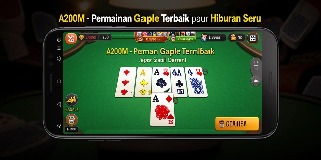 Tampilan permainan gaple yang menarik dan interaktif.