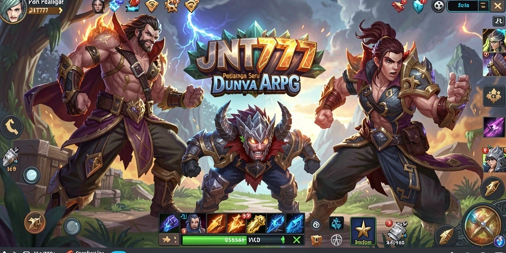 Screenshot gameplay ARPG yang menampilkan petualangan seru di JNT777.