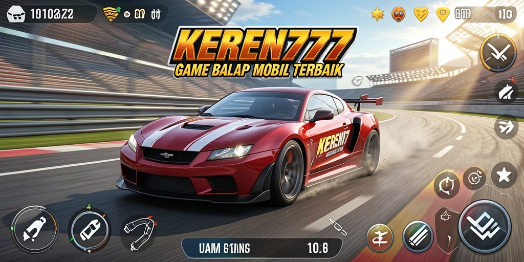 Snapshot gameplay KEREN777 yang menampilkan aksi balap yang seru.