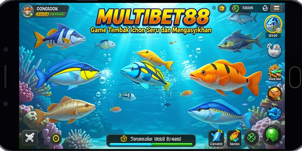 Tangkapan layar permainan MULTIBET88 yang menampilkan aksi Tembak Ikan.