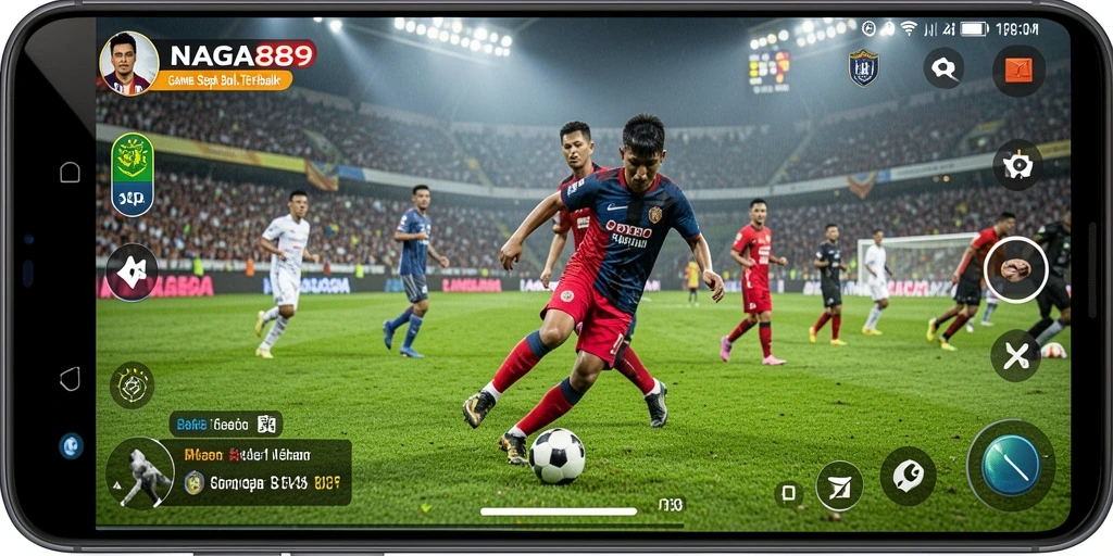 Tampilan gameplay NAGA889 yang mendebarkan dalam pertandingan sepak bola.