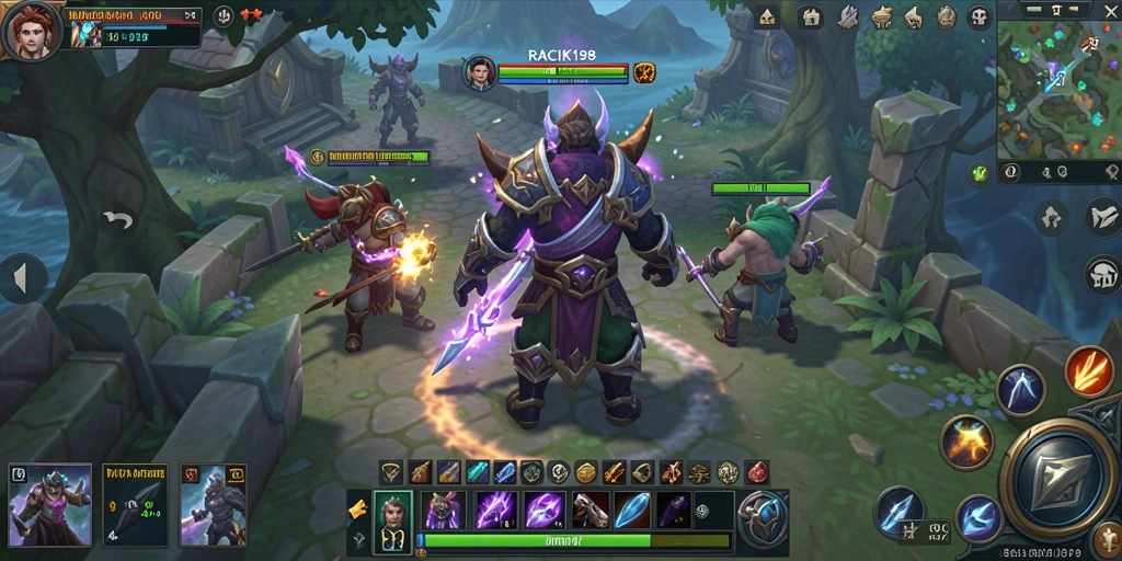 Tampilan gameplay menegangkan dan penuh aksi dari RACIK198.