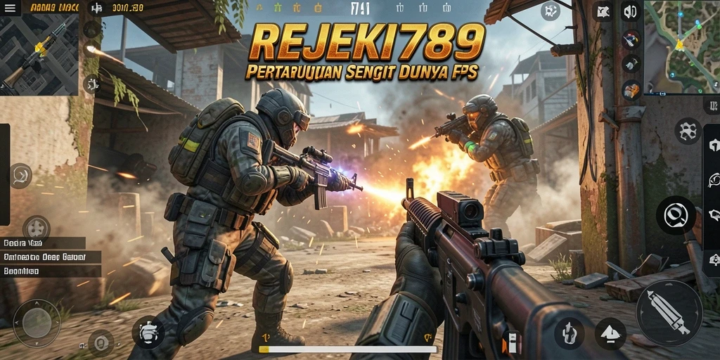 Screenshot gameplay REJEKI789 menampilkan aksi perang yang intens.