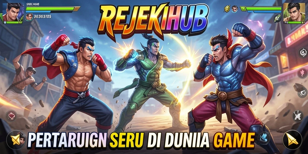 Tampilan screenshot gameplay seru dari REJEKIHUB dengan aksi pertarungan intens.