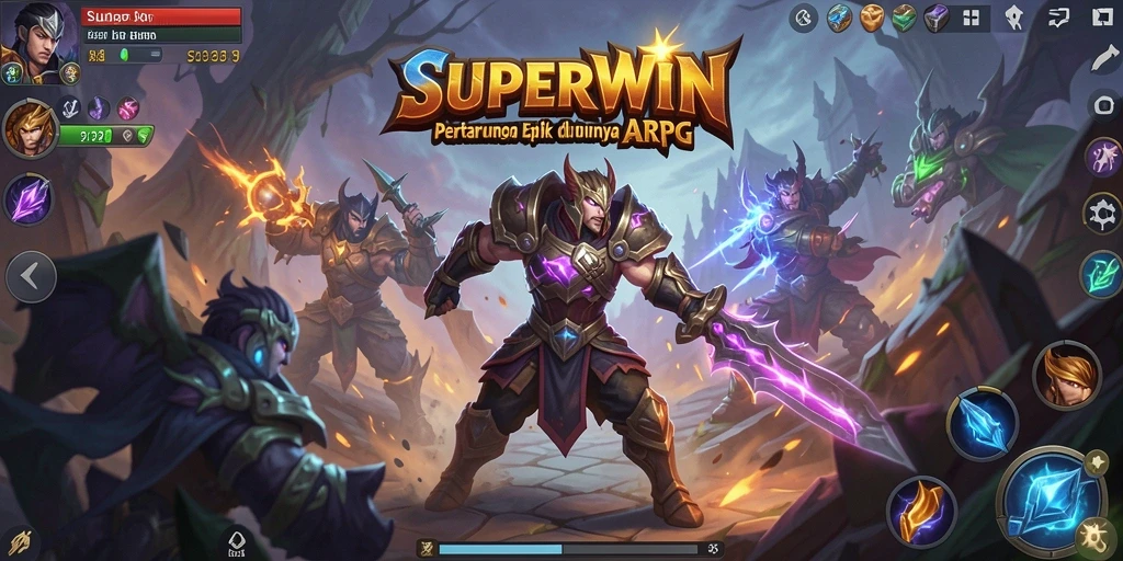 Tangkapan layar menunjukkan pertempuran seru dalam game ARPG.