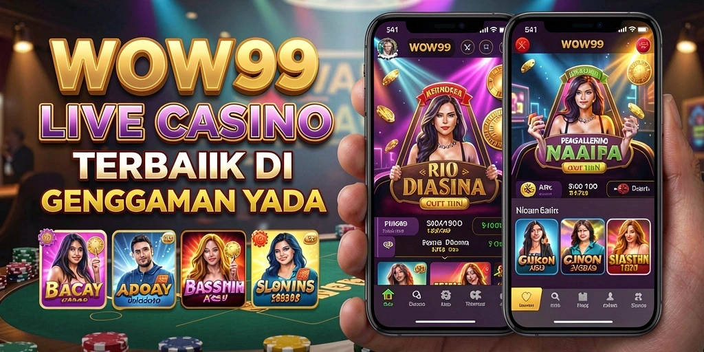 Gameplay WOW99 menampilkan dealer langsung dan suasana kasino nyata.