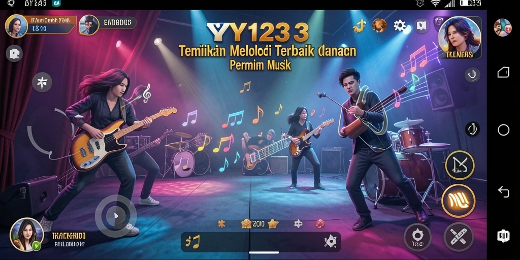 Tampilan gameplay yang menarik di YY123 dengan berbagai pilihan lagu.
